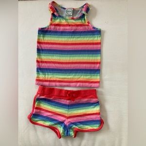 NOT AVAILABLE Rainbow top and shorts kids size 3t